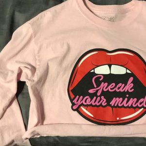 Long sleeve crop top